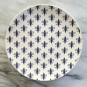 Sur La Table fleur de lis salad plate